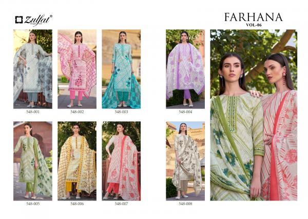 Zulfat Farhana Vol 6 Cotton Printed Dress Material Collection